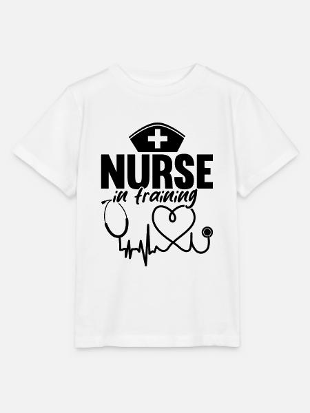 Nurse In Training - Funny Nurse - Stanley/Stella Kinder T-Shirt MINI CREATOR - Weiß