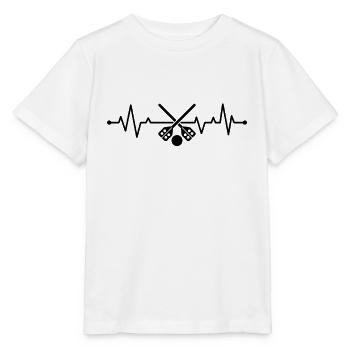 Joueur de ballon-balai bâton de ballon-balai ballon-balai Heartbe - T-shirt bio MINI CREATOR Stanley/Stella Enfant - blanc - Devant - Maike (125cm)
