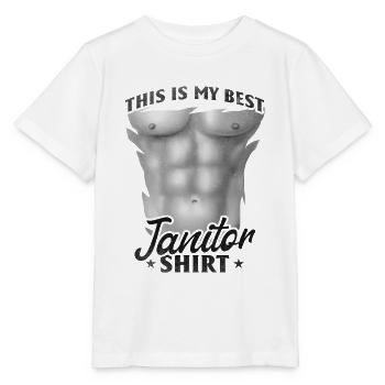 C’est ma meilleure chemise de concierge - Nettoyage concierge - T-shirt bio MINI CREATOR Stanley/Stella Enfant - blanc - Devant - Maike (125cm)