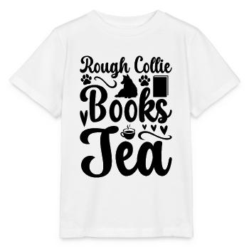 Rough Collie Books Tea - Rough Collie Dog Lover - Stanley/Stella MINI CREATOR Kids’ T-Shirt - white - Front - Maike (125cm)