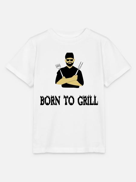 BBQ grilling - Stanley/Stella MINI CREATOR Kids’ T-Shirt - white