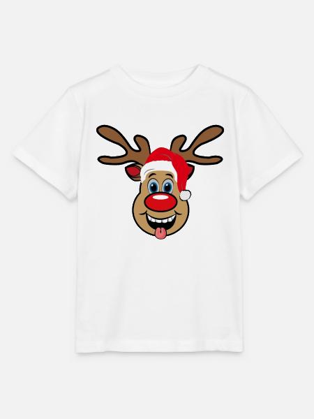 Team Rudolph Rudi Reindeer - Stanley/Stella Kinder T-Shirt MINI CREATOR - Weiß