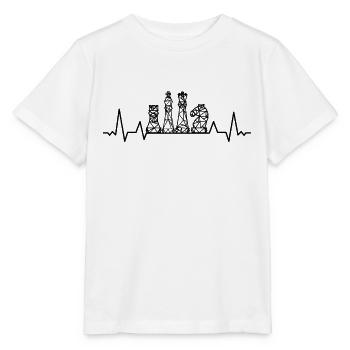 Pièces d'échecs HEARTBEAT damier damier - T-shirt bio MINI CREATOR Stanley/Stella Enfant - blanc - Devant - Maike (125cm)