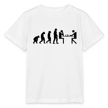 Evolution chess checkerboard checkmate shirt - Stanley/Stella MINI CREATOR Kids’ T-Shirt - white - Front - Maike (125cm)