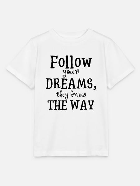follow your dreams - Stanley/Stella Kinder T-Shirt MINI CREATOR  - Weiß