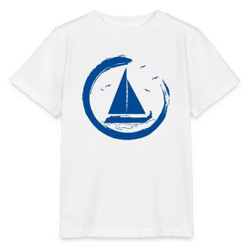 Voile voile bateau Voilier Yacht Yacht - T-shirt bio MINI CREATOR Stanley/Stella Enfant - blanc - Devant - Maike (125cm)