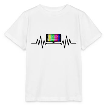 TV streaming cardio-battements tv séries Movie Internet - T-shirt bio MINI CREATOR Stanley/Stella Enfant - blanc - Devant - Maike (125cm)