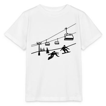 Snowboard Snowboard Remontées mécaniques Snowboarder - T-shirt bio MINI CREATOR Stanley/Stella Enfant - blanc - Devant - Maike (125cm)