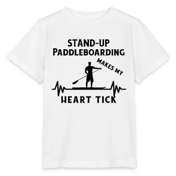 SUP paddle paddle Stand Up Paddle Surf - T-shirt bio MINI CREATOR Stanley/Stella Enfant - blanc - Devant - Maike (125cm)