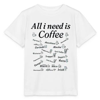 Kaffee Sammlung Kaffeetrinker Kaffeeliebhaber - Stanley/Stella Kinder T-Shirt MINI CREATOR  - Weiß - Vorne - Maike (125cm)