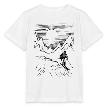 Skiing Skiing Skiing Skiing Skis - Stanley/Stella MINI CREATOR Kids’ T-Shirt - white - Front - Maike (125cm)
