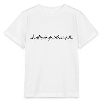Designer Herzschlag Mediengestalterin - Stanley/Stella Kinder T-Shirt MINI CREATOR  - Weiß - Vorne - Maike (125cm)