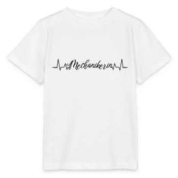 Kfz-Mechaniker Herzschlag Kfz-Mechanikerin - Stanley/Stella Kinder T-Shirt MINI CREATOR  - Weiß - Vorne - Maike (125cm)