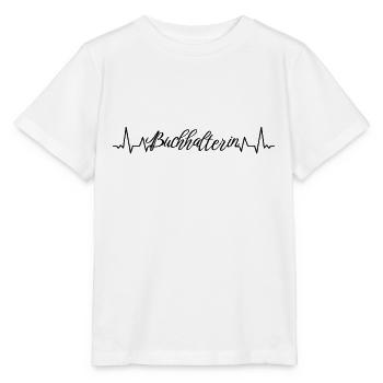 Buchhaltung Herzschlag Buchhalterin - Stanley/Stella Kinder T-Shirt MINI CREATOR  - Weiß - Vorne - Maike (125cm)