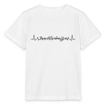 Makler Herzschlag Immobilienkauffrau - Stanley/Stella Kinder T-Shirt MINI CREATOR  - Weiß - Vorne - Maike (125cm)