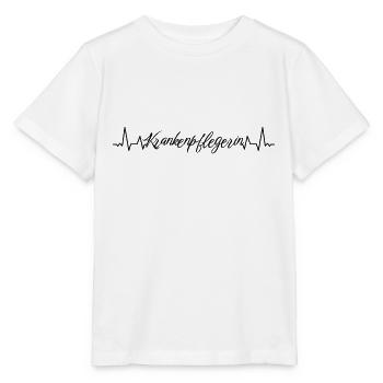 Pflegekraft Herzschlag Krankenpflegerin - Stanley/Stella Kinder T-Shirt MINI CREATOR  - Weiß - Vorne - Maike (125cm)