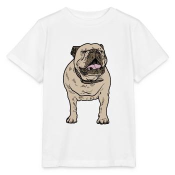 Bouledogue - T-shirt bio MINI CREATOR Stanley/Stella Enfant - blanc - Devant - Maike (125cm)