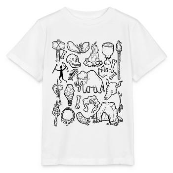 Âge de la pierre - T-shirt bio MINI CREATOR Stanley/Stella Enfant - blanc - Devant - Maike (125cm)
