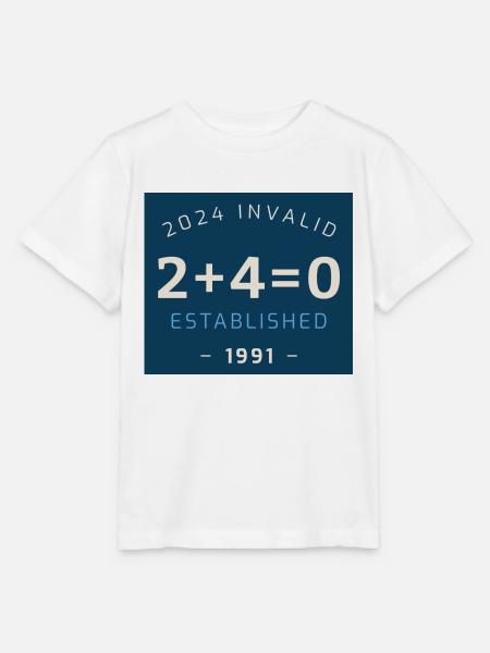 2+4=0 - Stanley/Stella Kinder T-Shirt MINI CREATOR  - Weiß