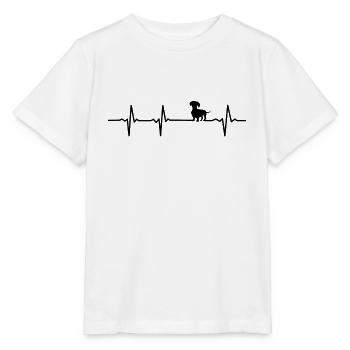 Cadeau de teckel de teckel de teckel de battement de coeur de teckel - T-shirt bio MINI CREATOR Stanley/Stella Enfant - blanc - Devant - Maike (125cm)