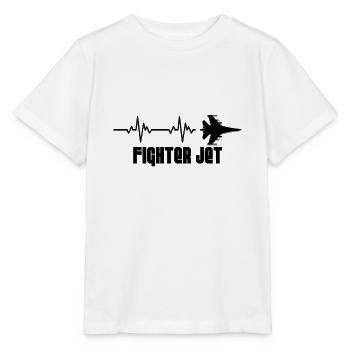 Heartbeat Kampfjet - Stanley/Stella Kinder T-Shirt MINI CREATOR  - Weiß - Vorne - Maike (125cm)