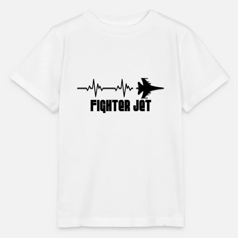 Heartbeat Kampfjet - Stanley/Stella Kinder T-Shirt MINI CREATOR  - Weiß