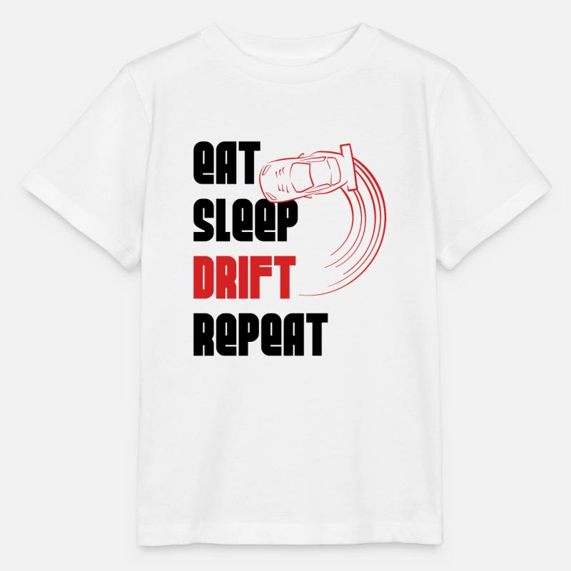 Eat sleep drift repeat - T-shirt bio MINI CREATOR Stanley/Stella Enfant - blanc