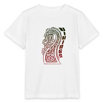 Wikinger Nordic Drakkar Kopf - Stanley/Stella Kinder T-Shirt MINI CREATOR  - Weiß - Vorne - Maike (125cm)