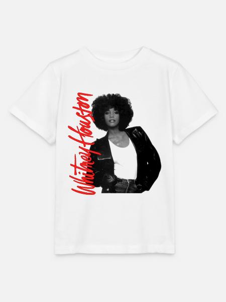 Whitney Houston Foto Und Namenszug Pink - Stanley/Stella Kinder T-Shirt MINI CREATOR - Weiß