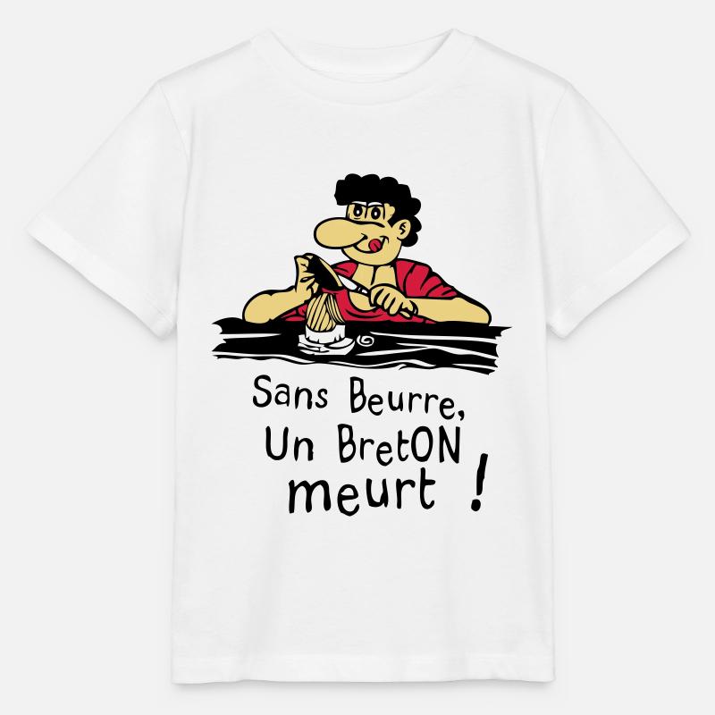 breton beurre humour citation sans dessin bd - T-shirt bio MINI CREATOR Stanley/Stella Enfant - blanc