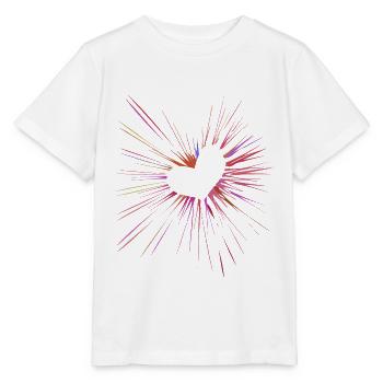 Supernova-Herz - Explosion der Farbe - Stanley/Stella Kinder T-Shirt MINI CREATOR  - Weiß - Vorne - Maike (125cm)