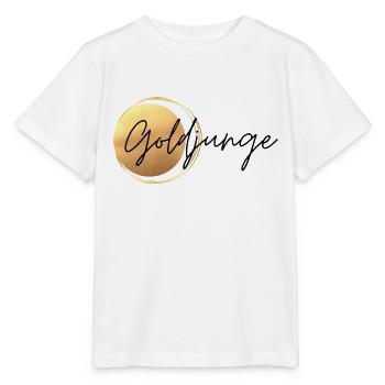 Goldjunge minimalistisch - Stanley/Stella Kinder T-Shirt MINI CREATOR  - Weiß - Vorne - Maike (125cm)