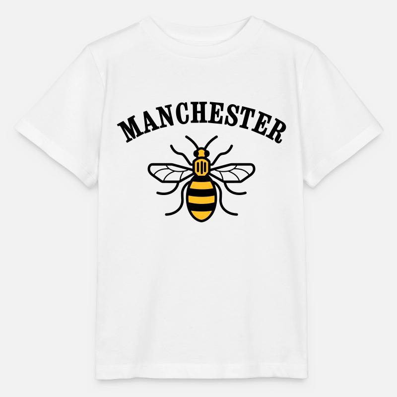 MCR MANCHESTER BEE - Stanley/Stella MINI CREATOR Kids’ T-Shirt - white