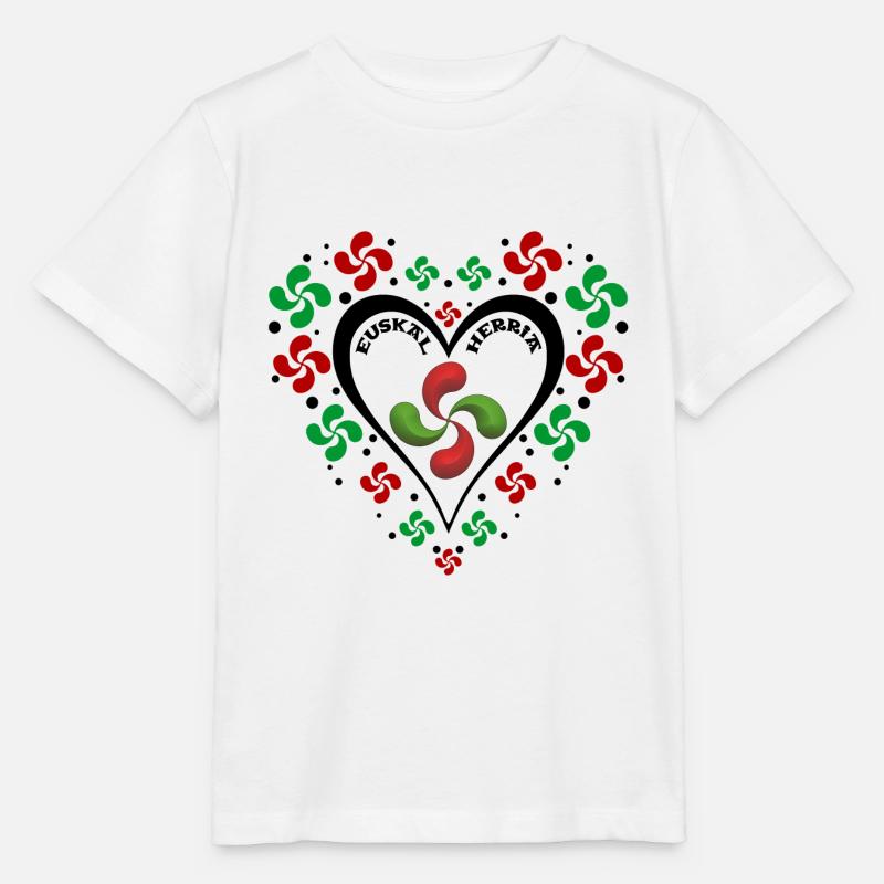 Basque Heart - Cœur Basque - T-shirt bio MINI CREATOR Stanley/Stella Enfant - blanc