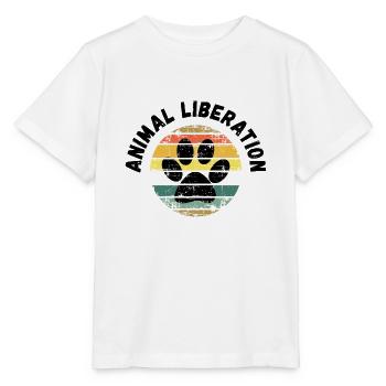 ANIMAL LIBERATION Tierliebhaber - Stanley/Stella Kinder T-Shirt MINI CREATOR  - Weiß - Vorne - Maike (125cm)