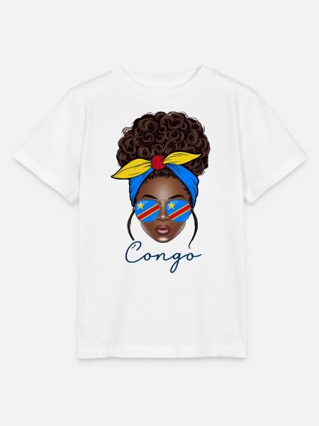Kongo Frau Kongolesisches Mädchen - Stanley/Stella Kinder T-Shirt MINI CREATOR - Weiß