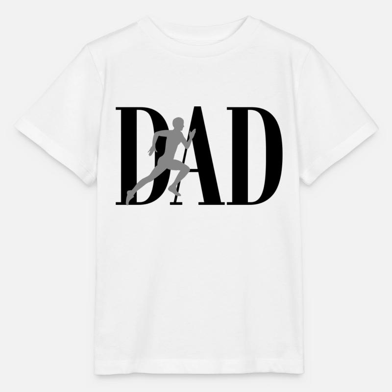 Papa - Coureur Marathon Running Jogging - T-shirt bio MINI CREATOR Stanley/Stella Enfant - blanc