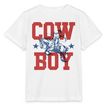 Cow-boy - T-shirt bio MINI CREATOR Stanley/Stella Enfant - blanc - Devant - Maike (125cm)