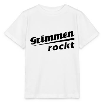 Grimmen rockt - Textdesign mit Stadtnamen - Stanley/Stella Kinder T-Shirt MINI CREATOR  - Weiß - Vorne - Maike (125cm)