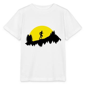 Trail running, course, coureur, homme - T-shirt bio MINI CREATOR Stanley/Stella Enfant - blanc - Devant - Maike (125cm)