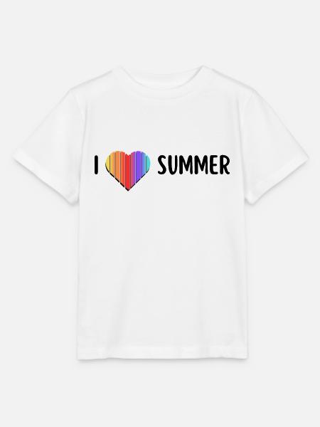 I love Summer - Stanley/Stella Kinder T-Shirt MINI CREATOR - Weiß