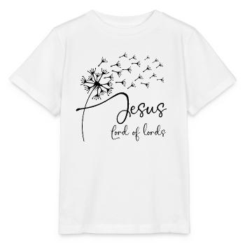 Jesus, Lord of lords has a chic dandelion graphic - Stanley/Stella MINI CREATOR Kids’ T-Shirt - white - Front - Maike (125cm)