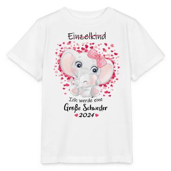 Ich Werde Eine Große Schwester 2024 - Stanley/Stella Kinder T-Shirt MINI CREATOR  - Weiß - Vorne - Maike (125cm)