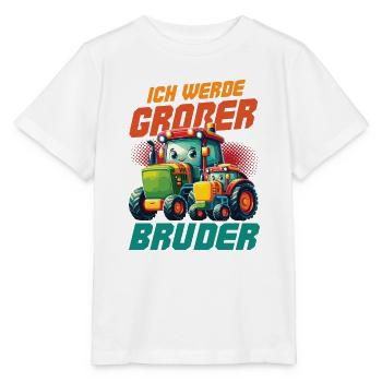 Annoncer la progéniture | Je serai un grand frère en 2025 - T-shirt bio MINI CREATOR Stanley/Stella Enfant - blanc - Devant - Maike (125cm)