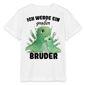 Annonce de la prochaine génération | Je vais être un grand frère en 2025 - T-shirt bio MINI CREATOR Stanley/Stella Enfant - blanc - Devant - Maike (125cm)