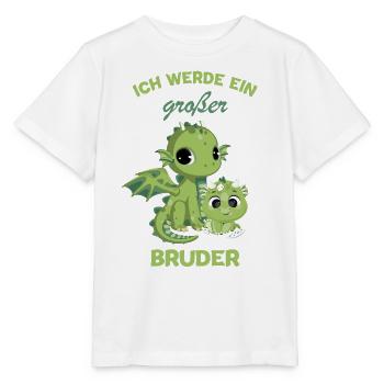 Annonce de la prochaine génération | Je vais être un grand frère en 2025 - T-shirt bio MINI CREATOR Stanley/Stella Enfant - blanc - Devant - Maike (125cm)