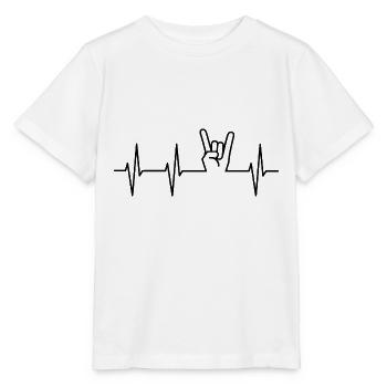 Battement de coeur - T-shirt bio MINI CREATOR Stanley/Stella Enfant - blanc - Devant - Maike (125cm)