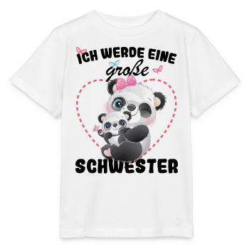 Nachwuchs Verkünden Ich Werde Große Schwester 2026 - Stanley/Stella Kinder T-Shirt MINI CREATOR  - Weiß - Vorne - Maike (125cm)