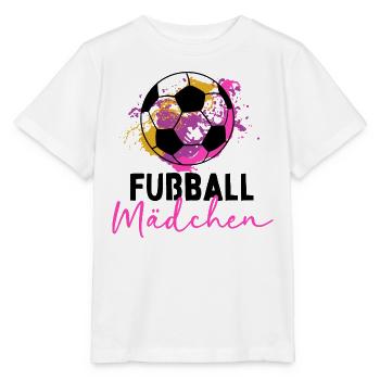 Fußball Mädchen Fußballerin Spielerin Coole - Stanley/Stella Kinder T-Shirt MINI CREATOR  - Weiß - Vorne - Maike (125cm)