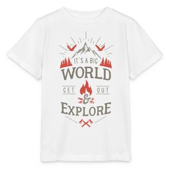 get out & explore - Stanley/Stella Kinder T-Shirt MINI CREATOR  - Weiß - Vorne - Maike (125cm)